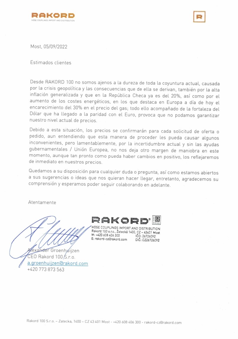 información importante
